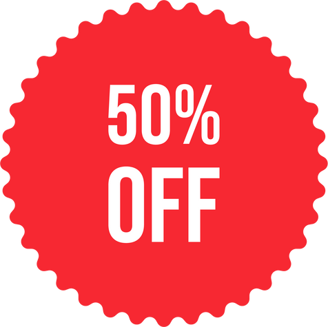 Fifty Percent Off Discount Icon